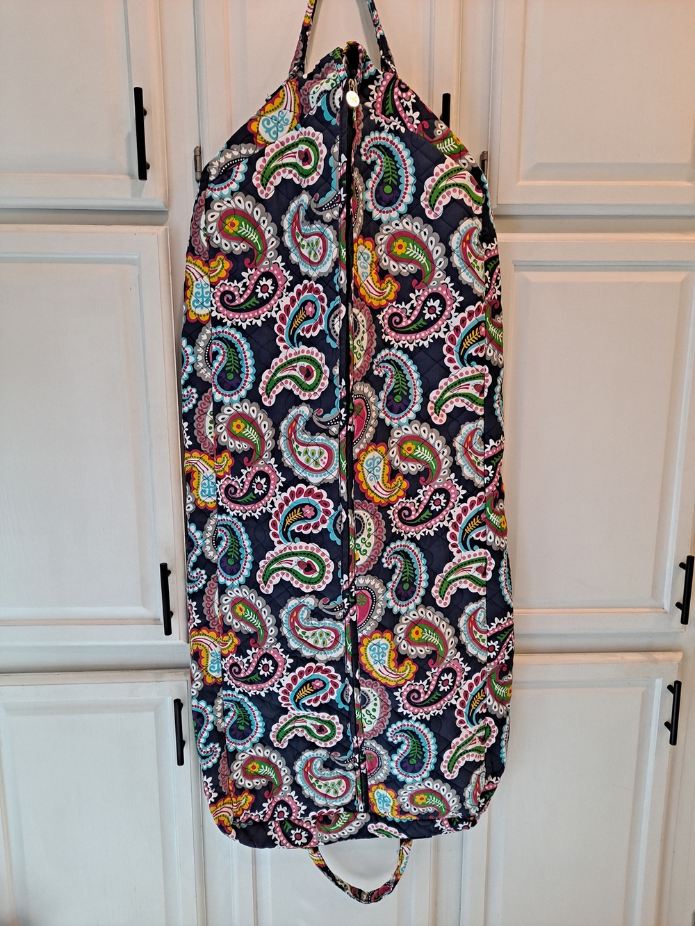 Buckhead Betties Multicolor Paisley On Navy Quilted Garment Travel Storage Bag